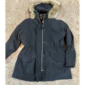 Abercrombie & Fitch Women’s 3-in-1 Parka Hooded Jacket ~ Black ~ Size XL